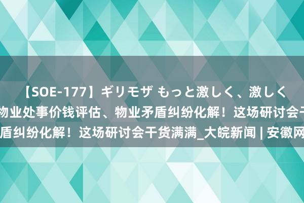 【SOE-177】ギリモザ もっと激しく、激しく突いて Ami 聚焦住宅物业处事价钱评估、物业矛盾纠纷化解！这场研讨会干货满满_大皖新闻 | 安徽网