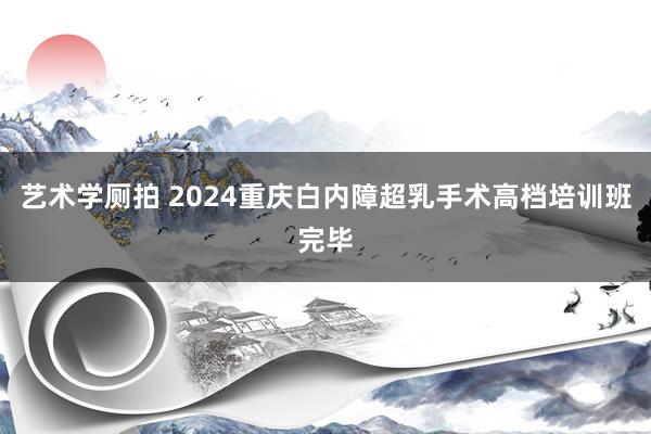 艺术学厕拍 2024重庆白内障超乳手术高档培训班完毕