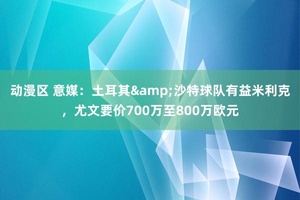 动漫区 意媒：土耳其&沙特球队有益米利克，尤文要价700万至800万欧元