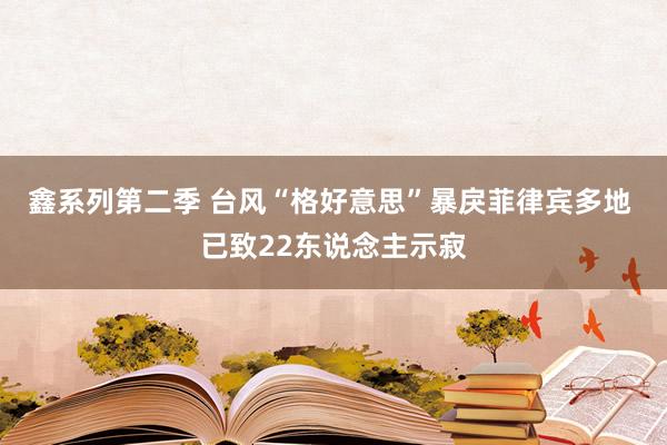 鑫系列第二季 台风“格好意思”暴戾菲律宾多地 已致22东说念主示寂