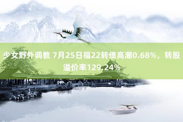 少女野外调教 7月25日福22转债高潮0.68%，转股溢价率129.24%