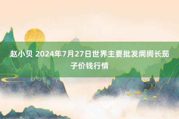 赵小贝 2024年7月27日世界主要批发阛阓长茄子价钱行情