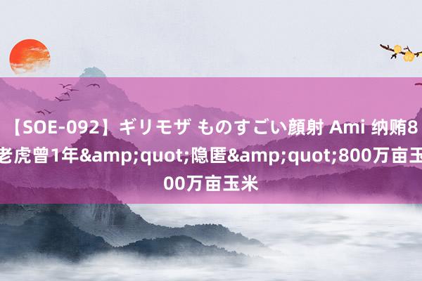 【SOE-092】ギリモザ ものすごい顔射 Ami 纳贿8亿老虎曾1年&quot;隐匿&quot;800万亩玉米