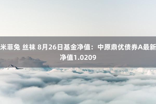 米菲兔 丝袜 8月26日基金净值：中原鼎优债券A最新净值1.0209