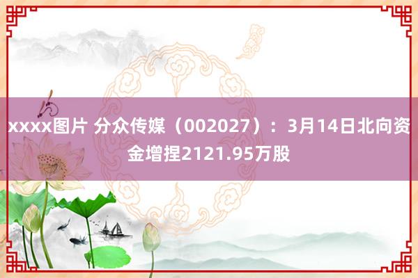 xxxx图片 分众传媒（002027）：3月14日北向资金增捏2121.95万股