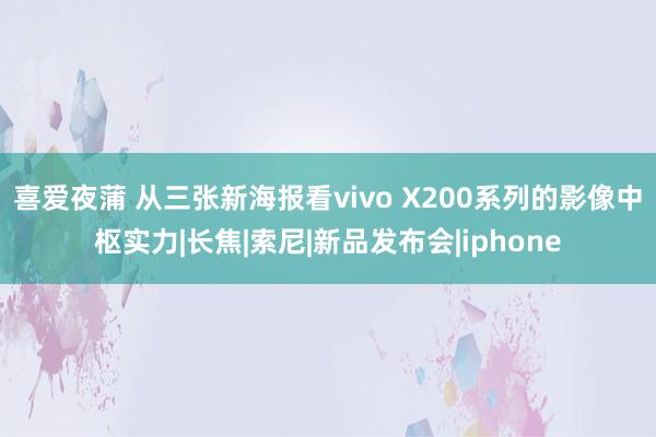 喜爱夜蒲 从三张新海报看vivo X200系列的影像中枢实力|长焦|索尼|新品发布会|iphone