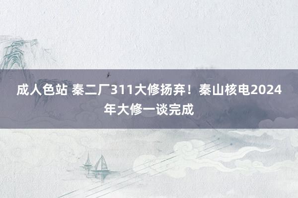 成人色站 秦二厂311大修扬弃！秦山核电2024年大修一谈完成